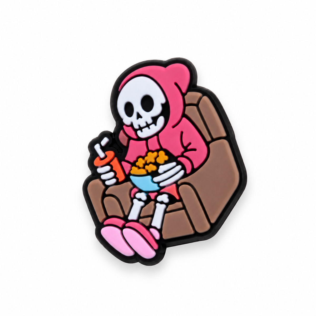 Pizsamás csontváz charm