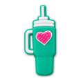 Zöld tumbler szívószál charm 8mm